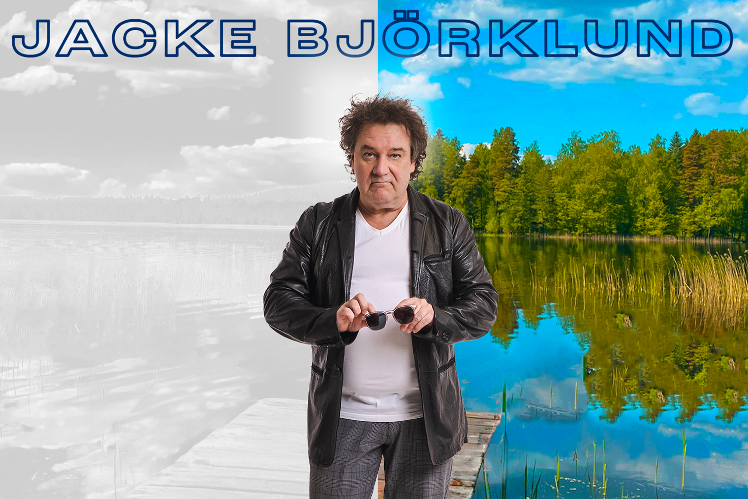Kuvassa koomikko Jacke Björklund.