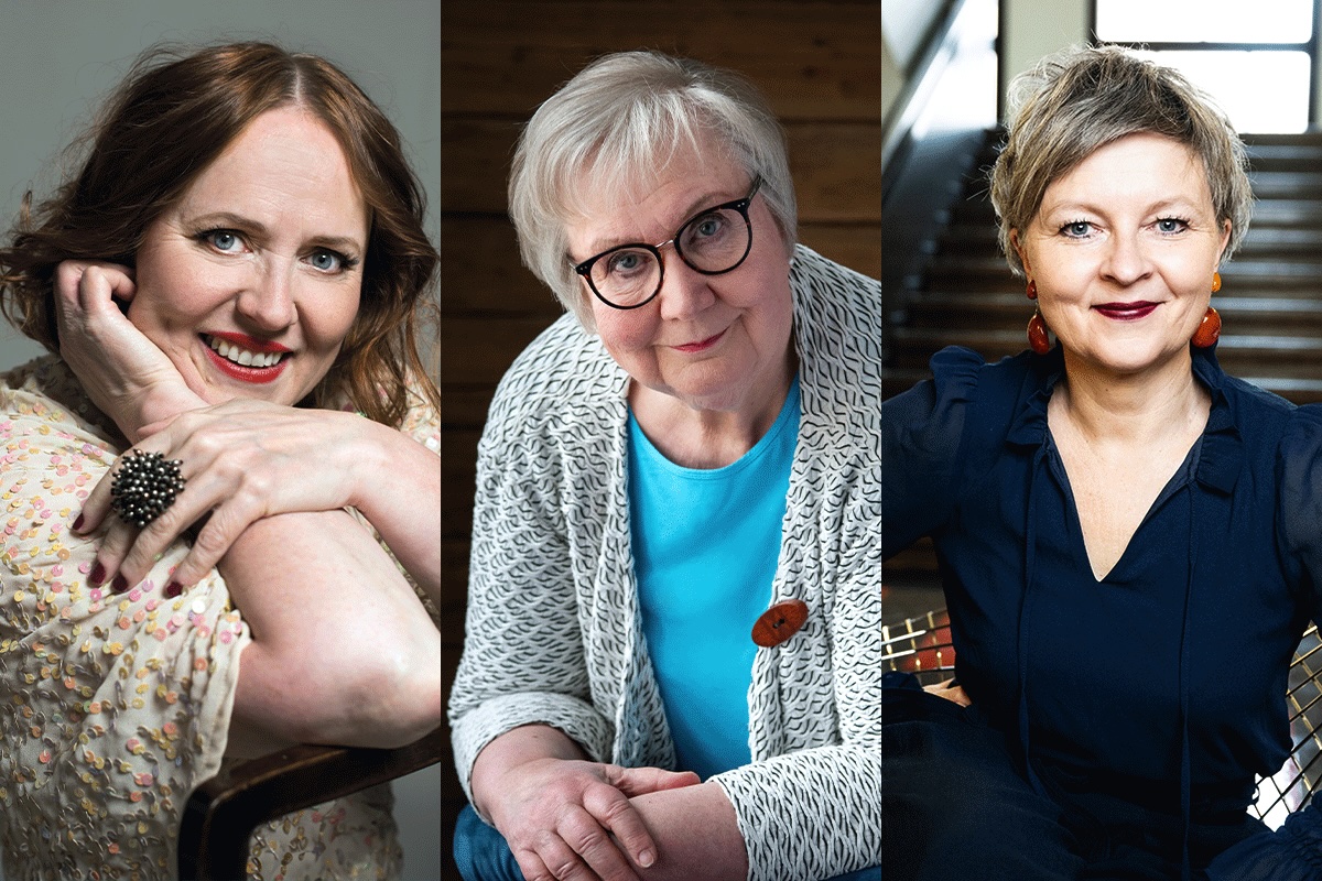 Kuvassa Reetta Ristimäki, Anneli Kanto ja Anna Kortelainen.