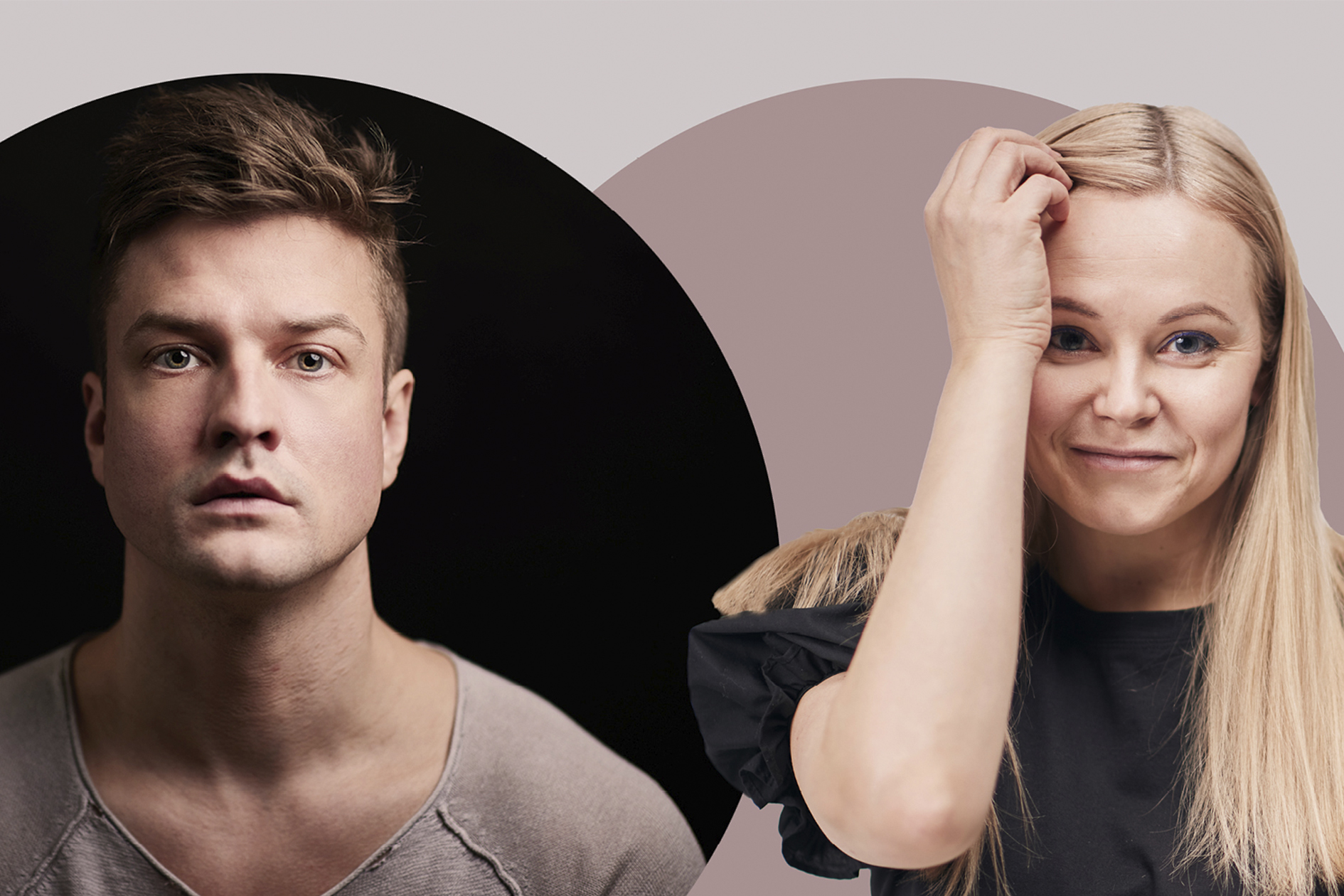 Kuvassa Mikael Saari ja Minja Koskela.