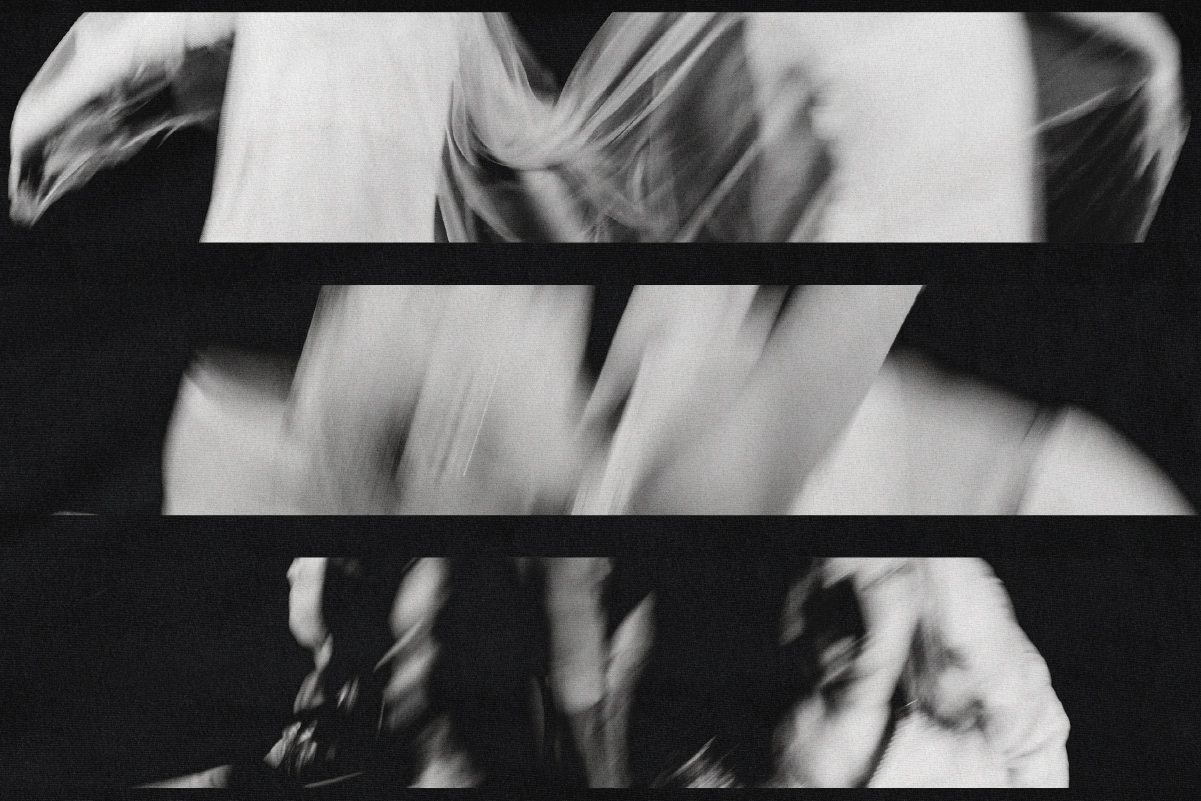 Kuvassa tanssijoita liikkeessä.