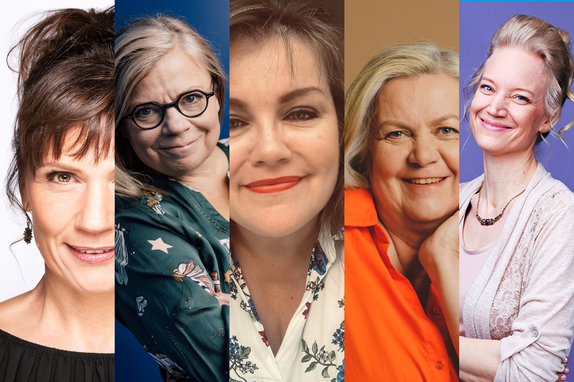 Kuvassa Pintaa syvemmältä -tilaisuuden keskustelijat: Mari Rantasila, Lotta Kuusisto, Hanna Kaila, Kirsi Hiilamo ja Katri Syvärinen.